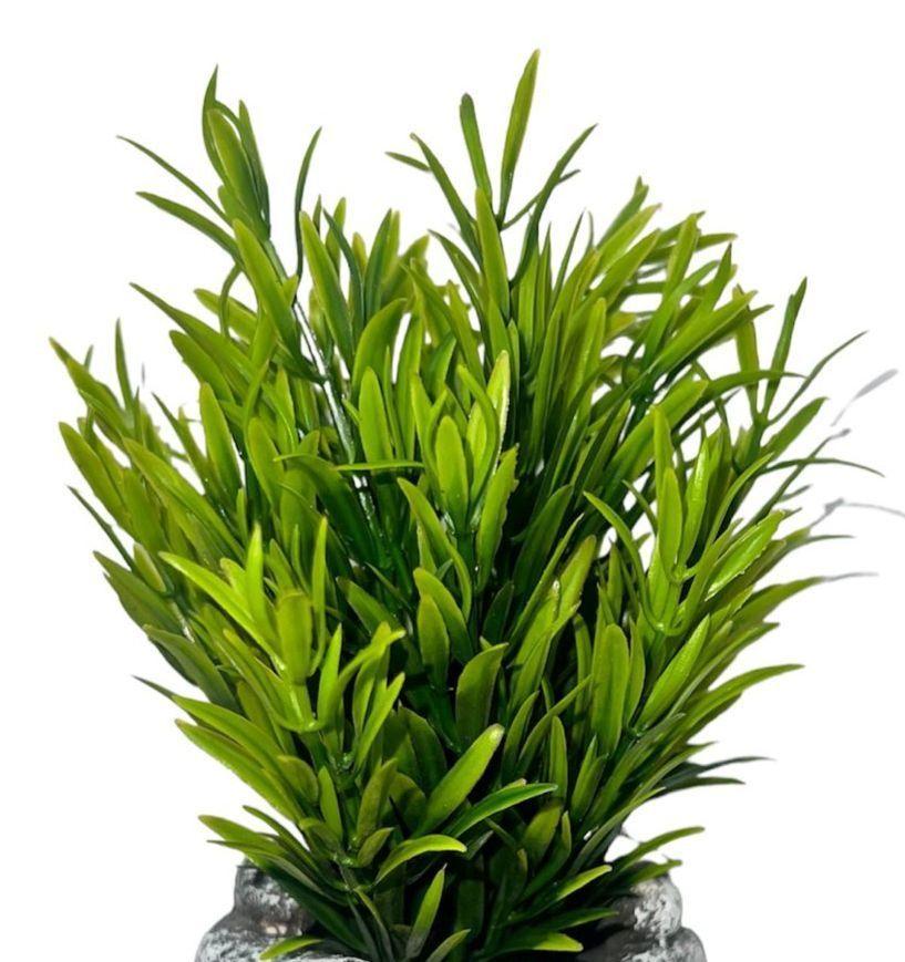 Macetero Planta Artificial Flores Maceta Piedra 17x9cm-2