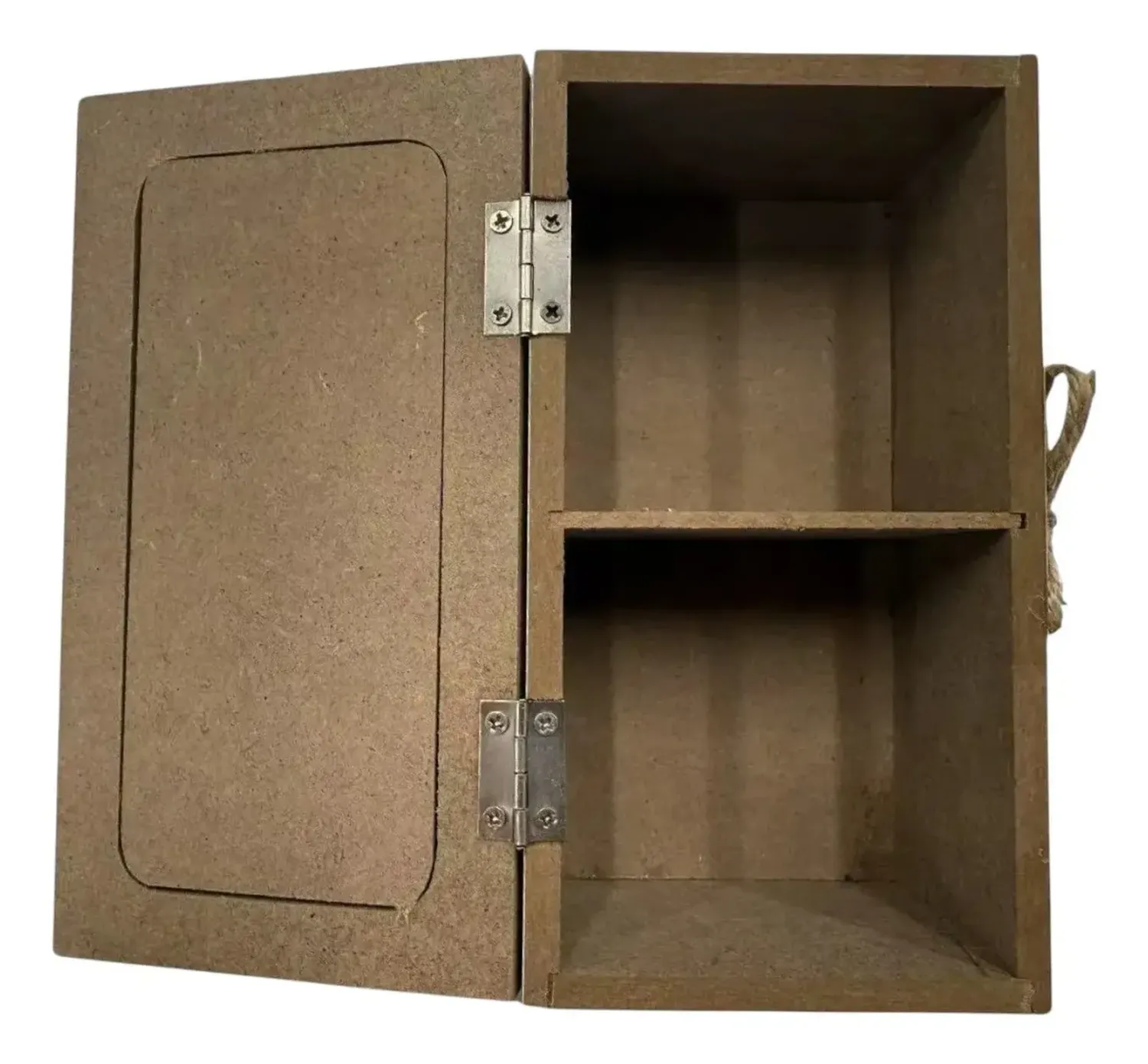 Caja De Té Mediana De Madera 2 Espacios Arbol Madera Beige-2