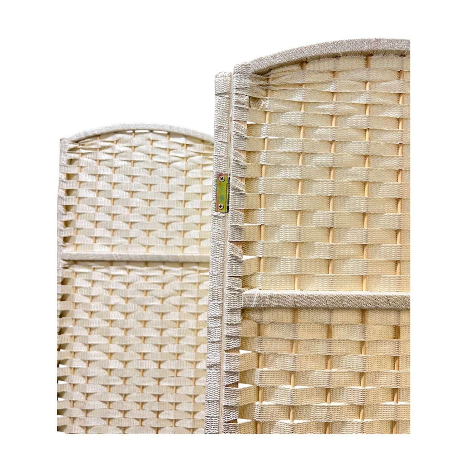 Biombo De Madera Resistente 4 Paneles Bambu 160cmx170cm-1