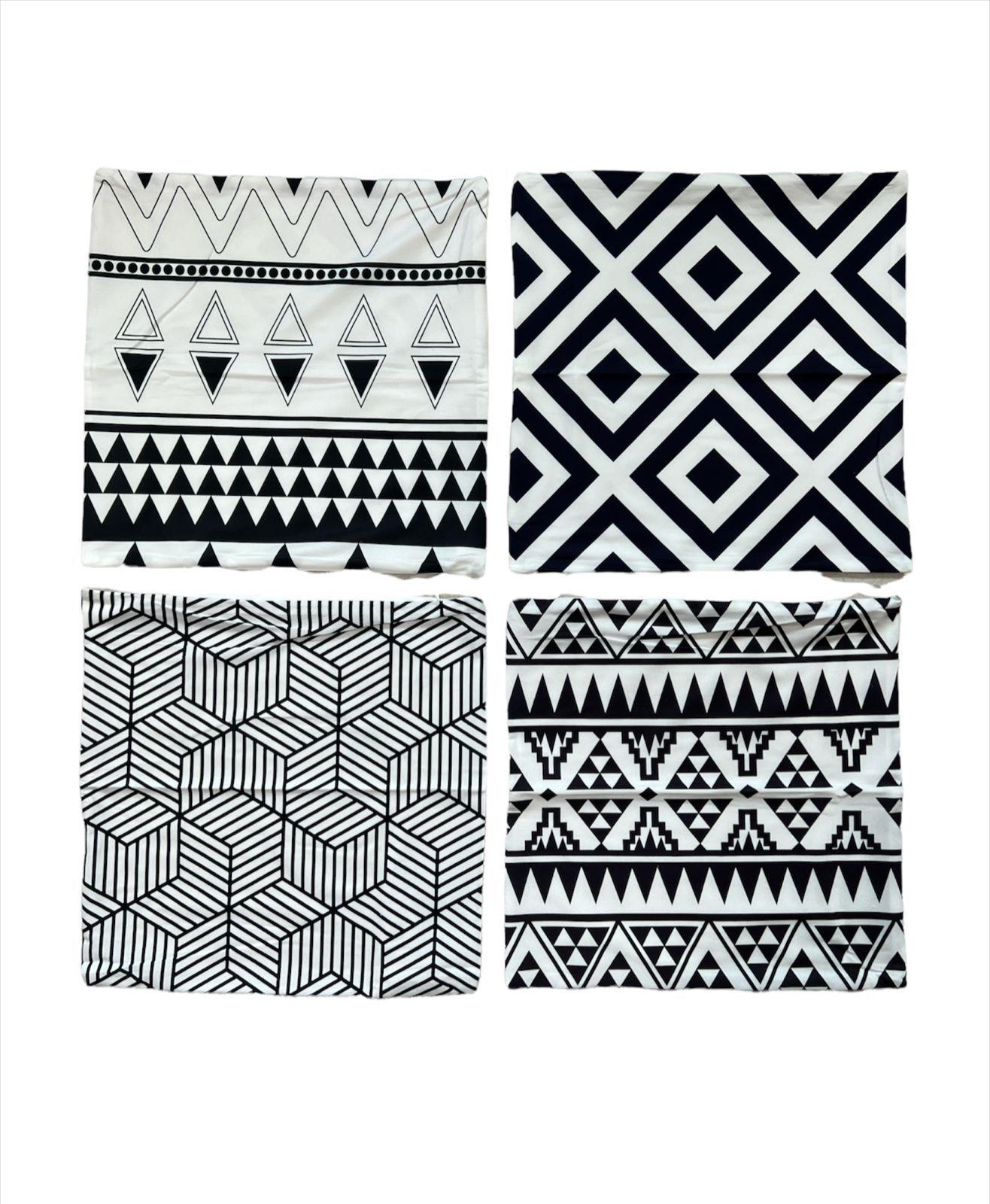 Set 4 Fundas De Cojines Con Diseños 43 X  43cm-0