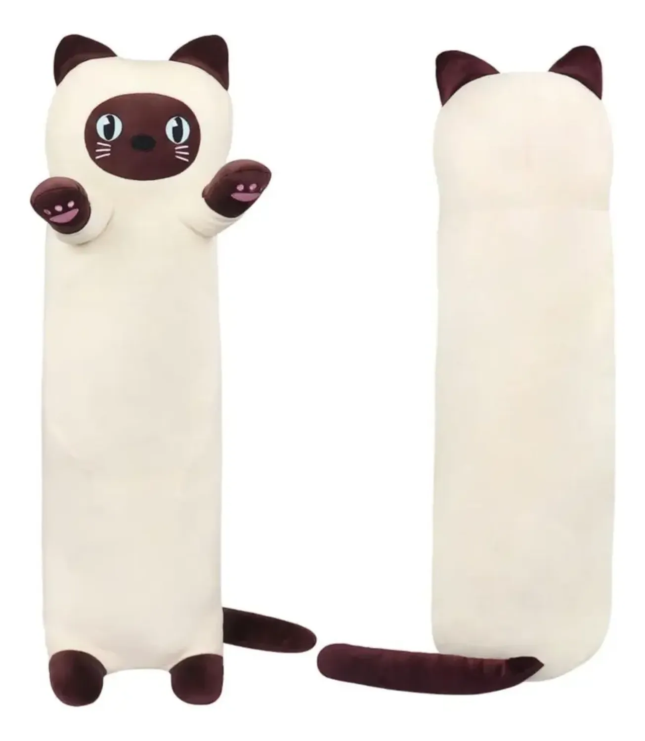 Peluche Almohada Alargado De Gato 80cm-3