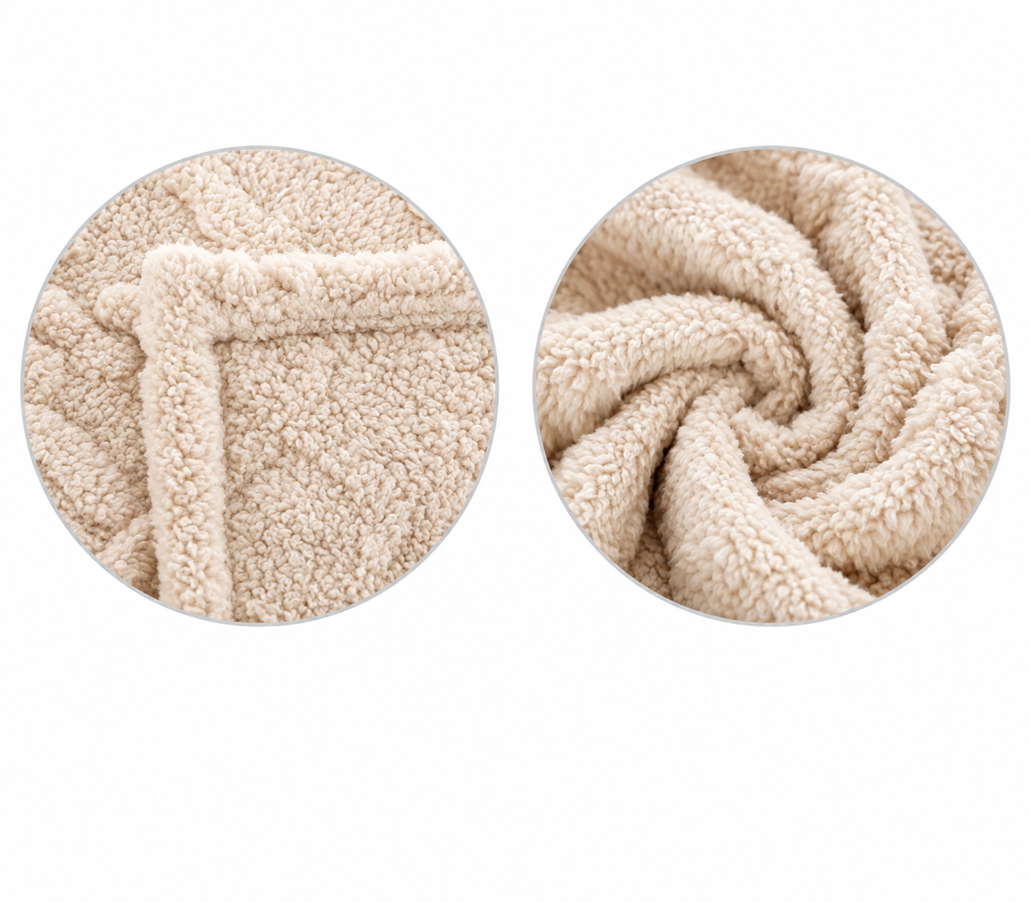 Manta Frazada Peluda Para Sofa Sillon Cama 200x230cm Liso Beige-3