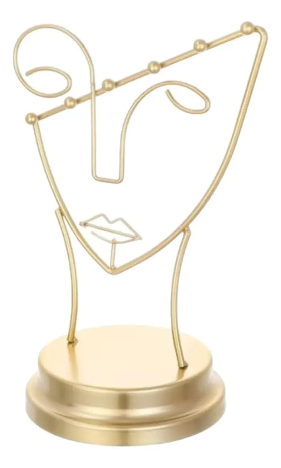 Organizador Bisuteria Joyero De Cristal Joyeria Rostro Dorado-0