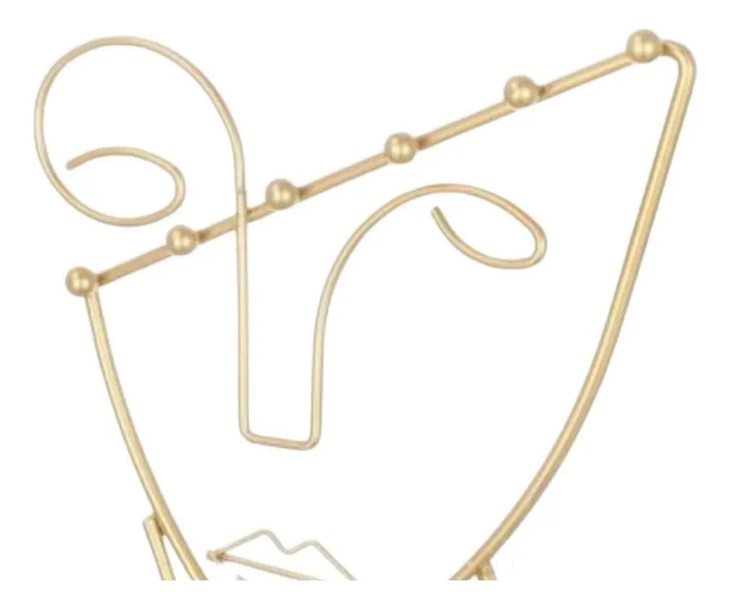 Organizador Bisuteria Joyero De Cristal Joyeria Rostro Dorado-2