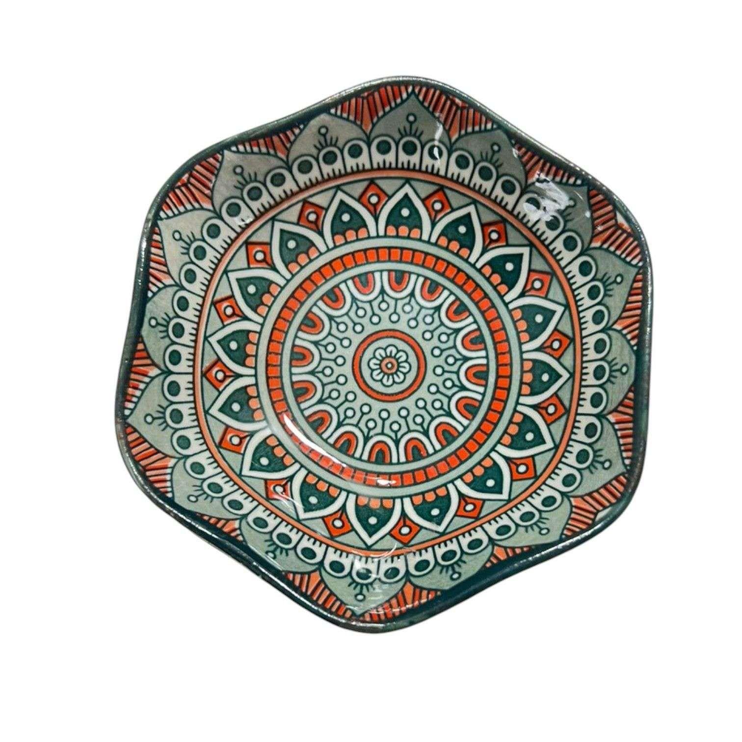 Pack 4 Platos Bowl Para Salsas Con Diseños Rombos 2-0