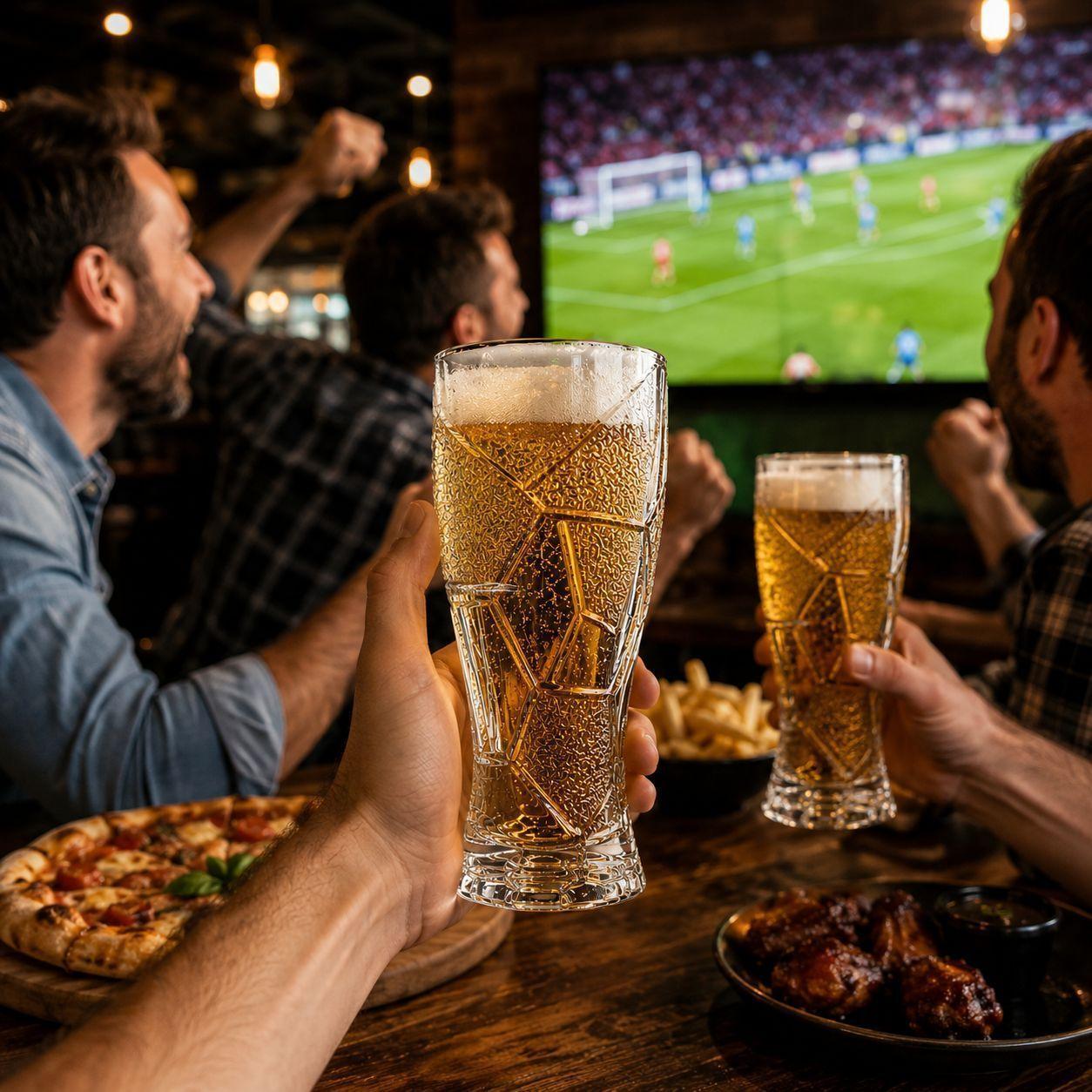 Vaso Cervecero De Balon Mundial Futbol Vaso De Cerveza Blanco-2