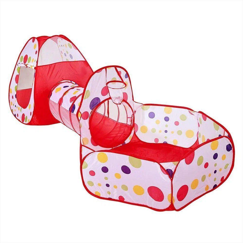 Carpa Piscina De Pelotas Con Tunel Castillo Niños Plegable R-0