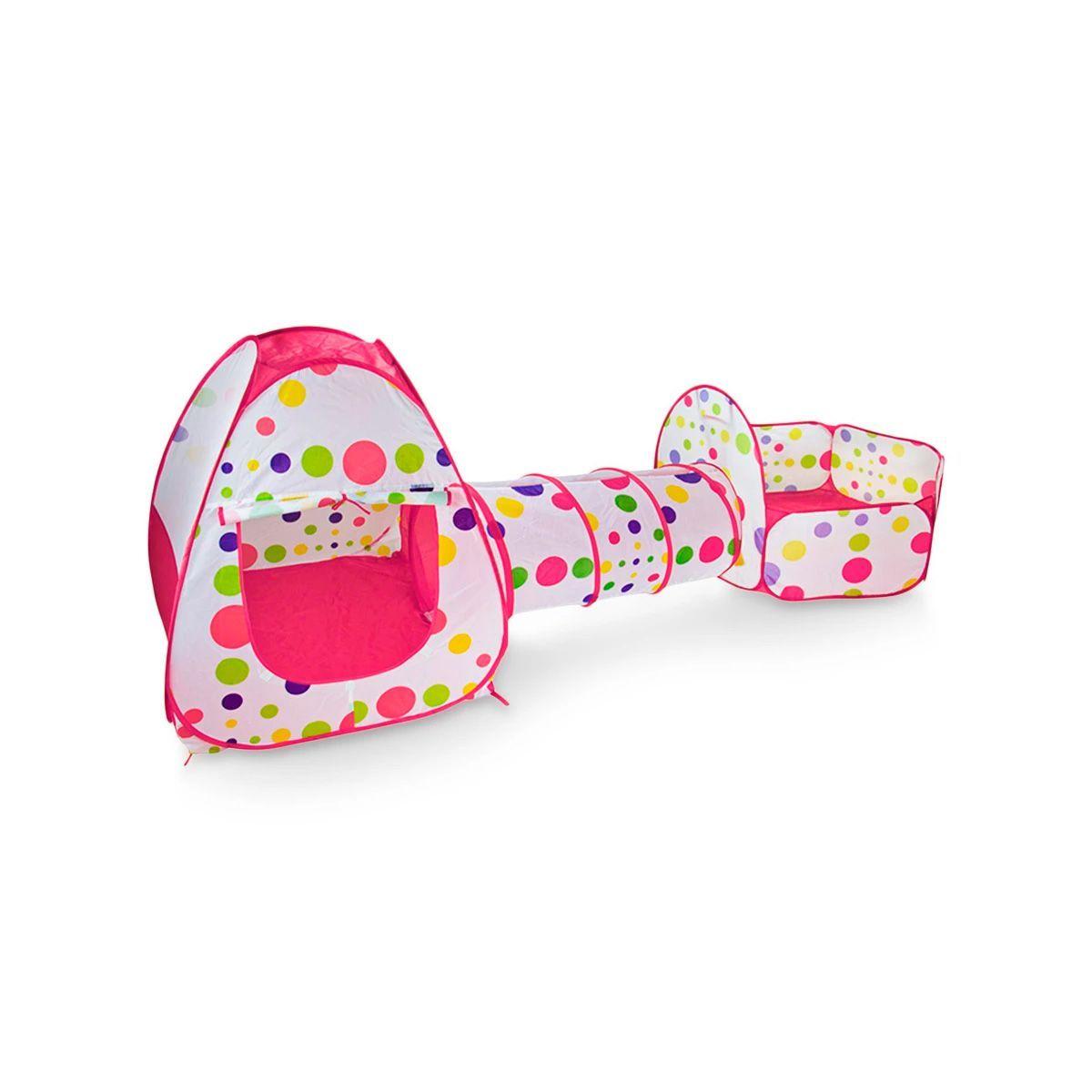 Carpa Piscina De Pelotas Con Tunel Castillo Niños Plegable R-1