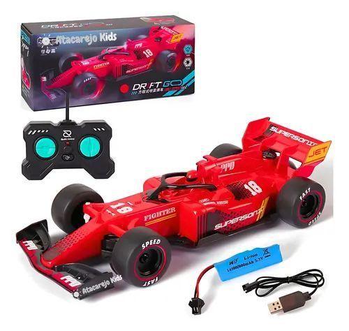 Juguete Auto Carro Formula 1 A Control Remoto Rojo-2
