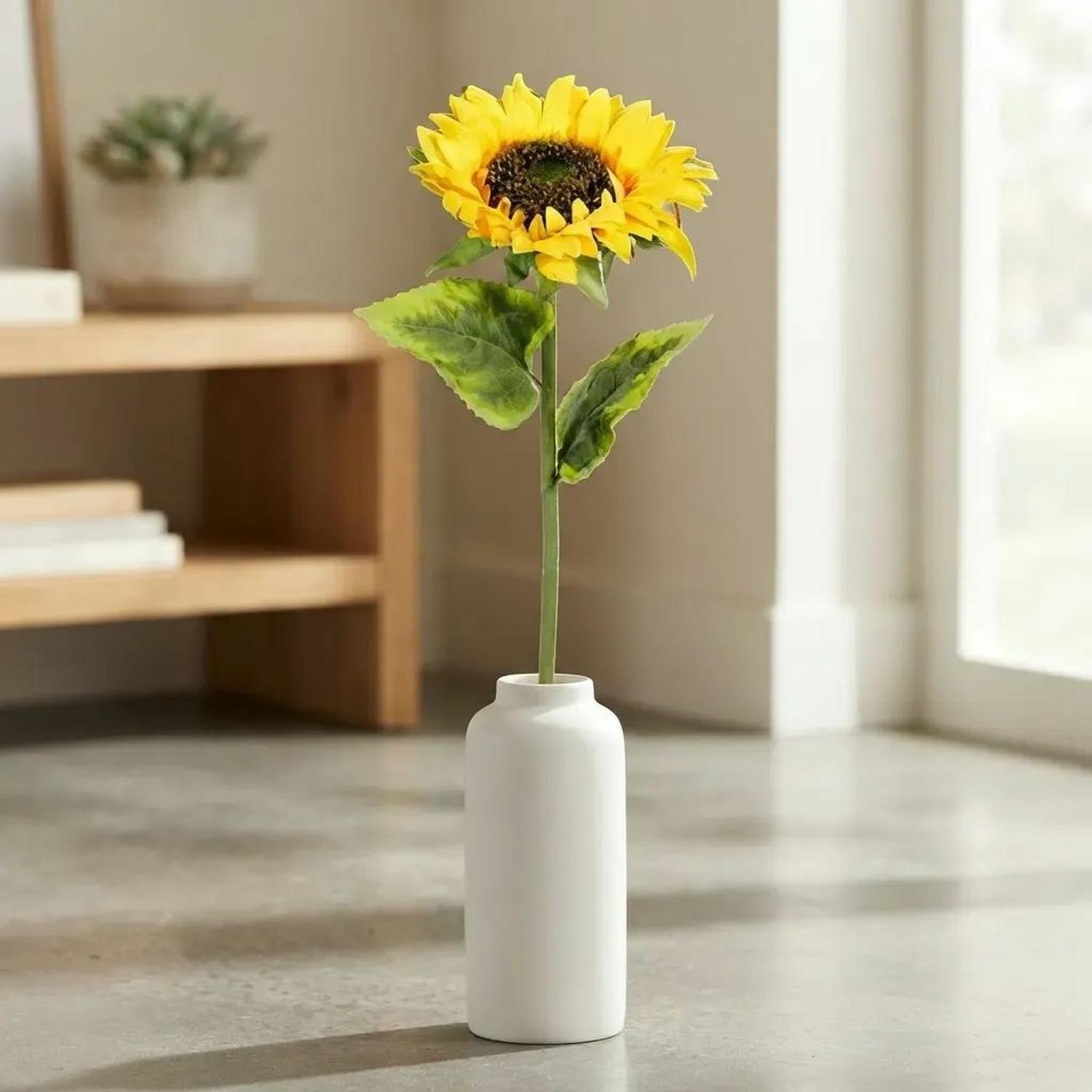 Flor Artificial Girasol Artificial Flores Decorativas 70cm Amarillo-1