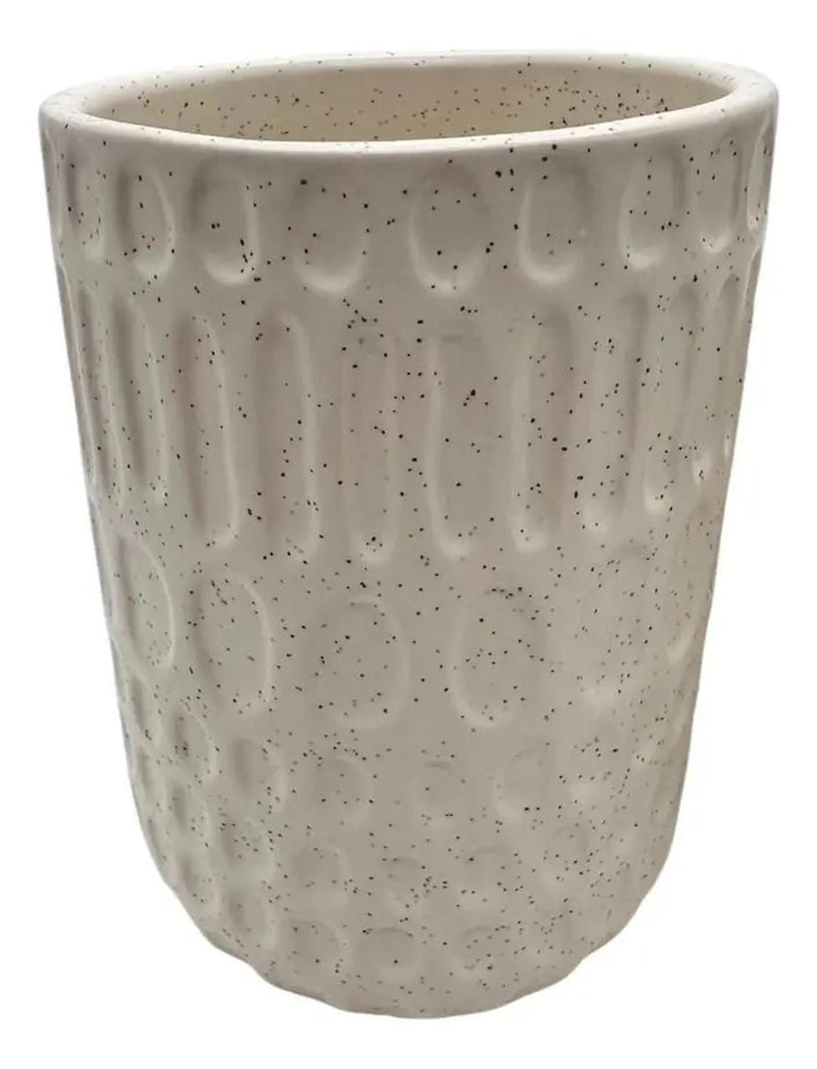 Set De Baño 2 Piezas Ceramica Jabon Porta Cepillo Elegante Crema-1