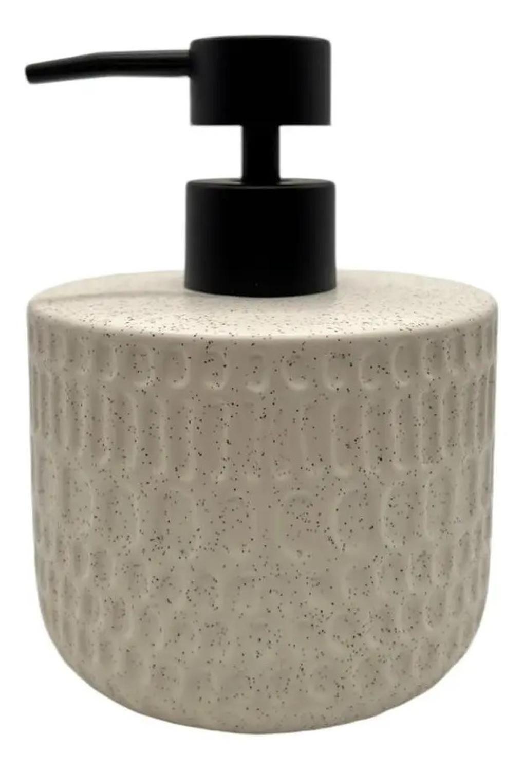 Set De Baño 2 Piezas Ceramica Jabon Porta Cepillo Elegante Crema-2