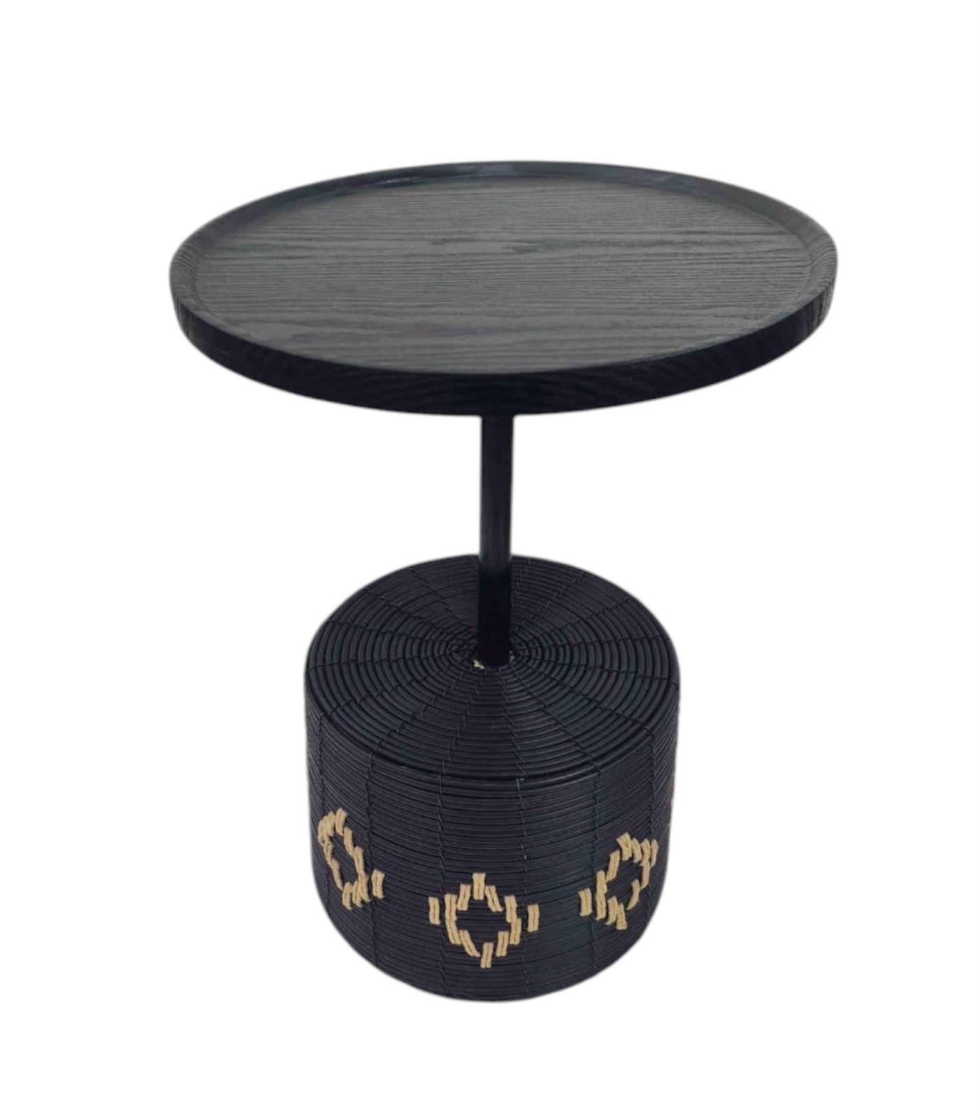Mesa Lateral Mesa De Centro Negra Moderna 52cm-2