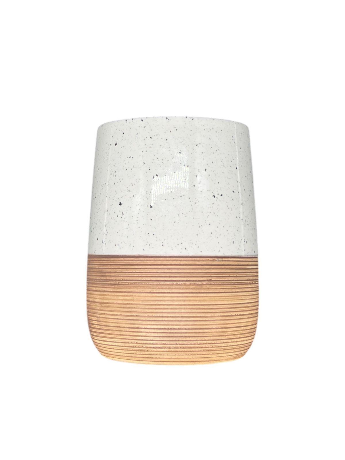 Set De Baño 2 Piezas Ceramica Jabon Porta Cepillo Bicolor-3