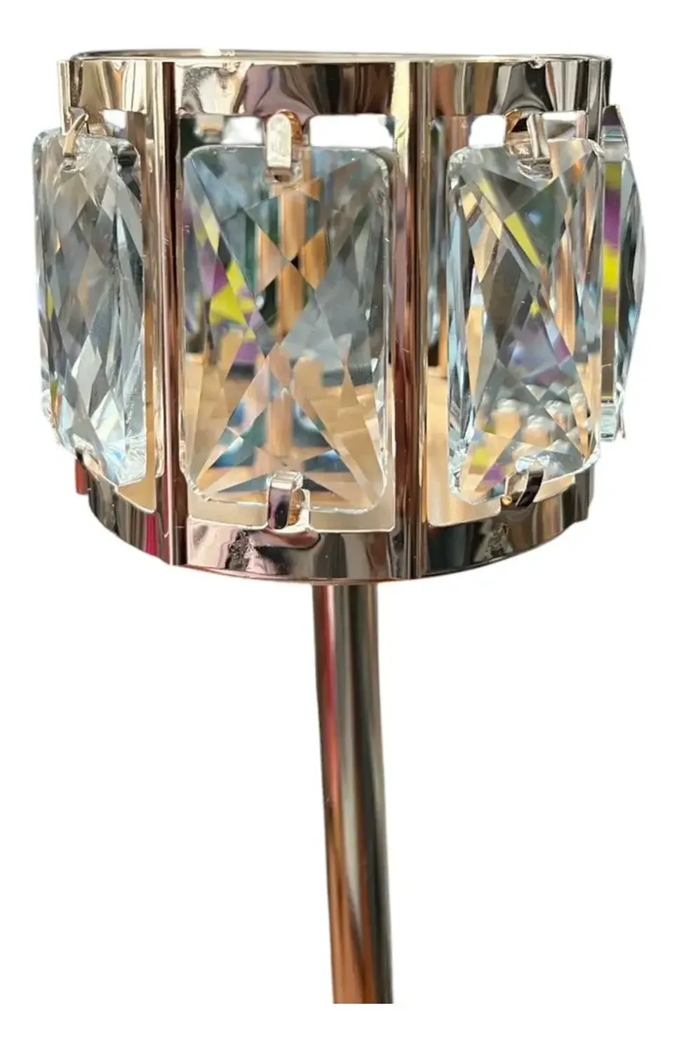 Porta Vela Candelabro Decorativo Elegante Diseño Dorado-1
