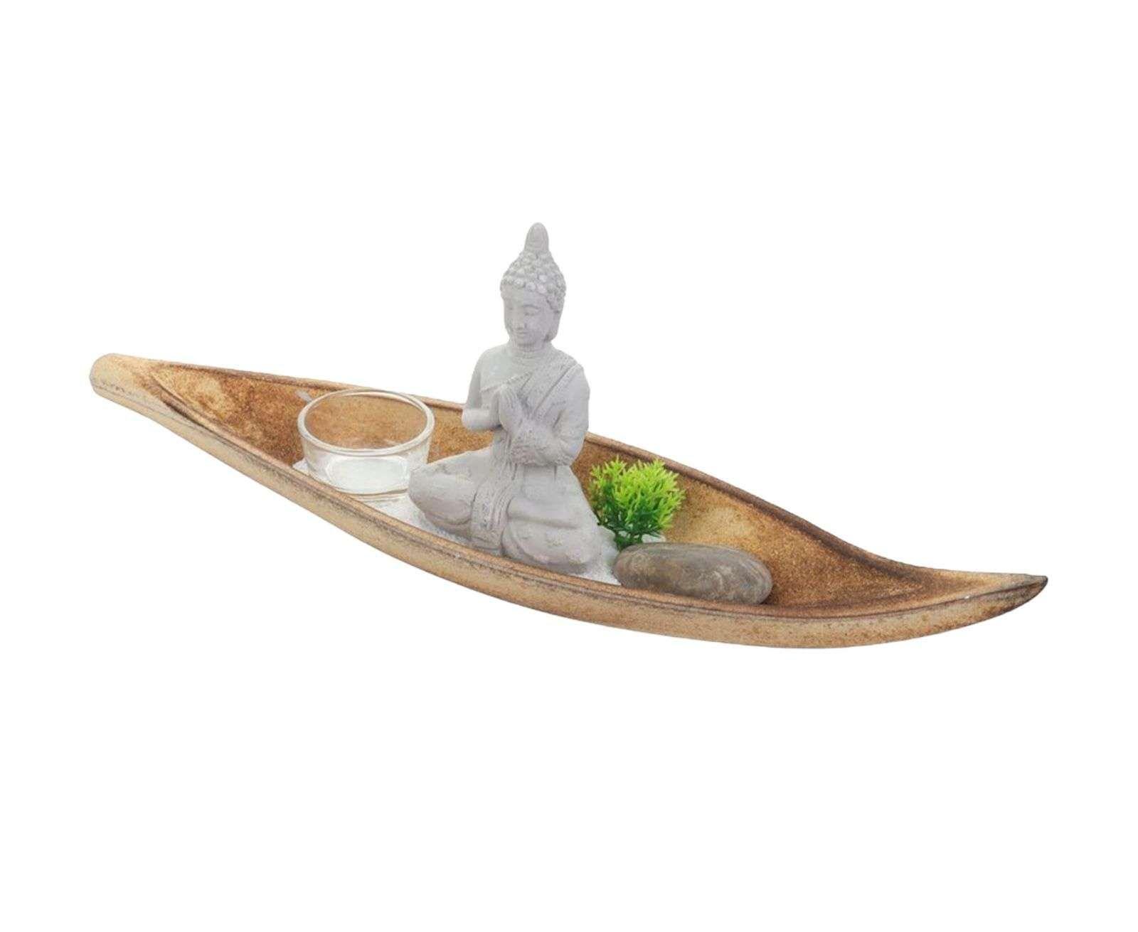 Porta Vela De Buda Con Porta Vela Candelabro Decorativo Beig-0