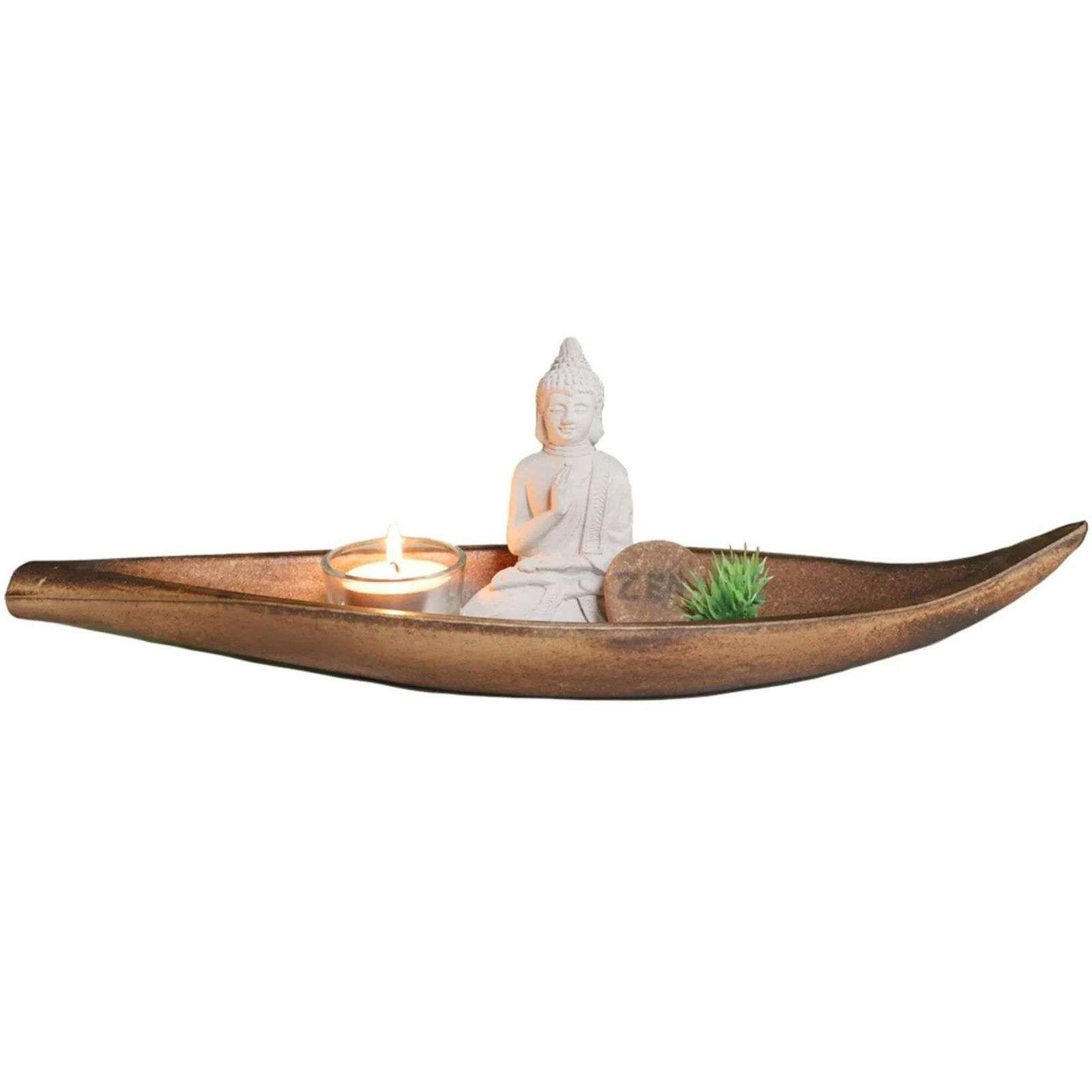 Porta Vela De Buda Con Porta Vela Candelabro Decorativo Beig-1