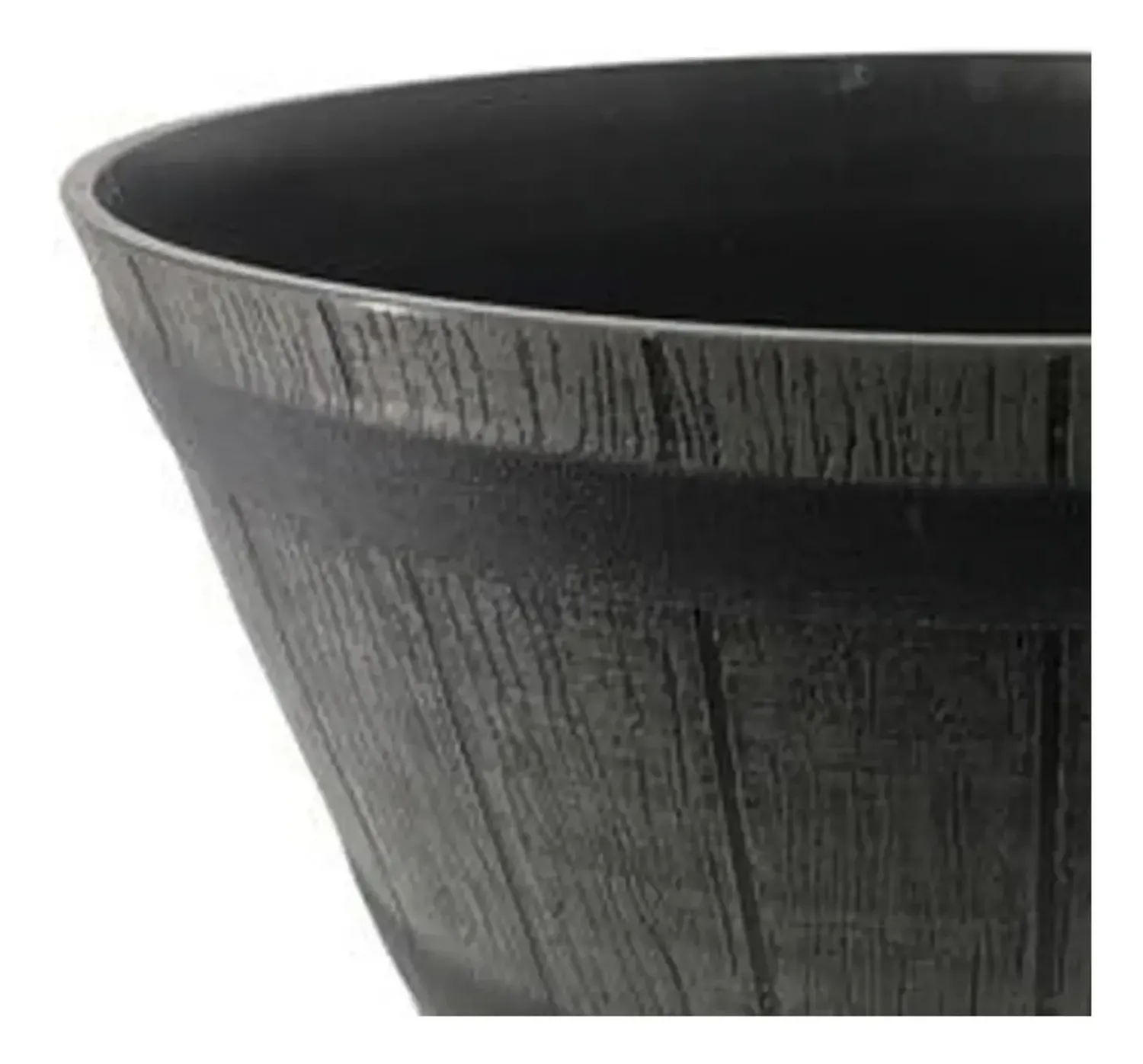 Macetero De Plastico Canasto Dorado Maceta Balde Grande Negro-2