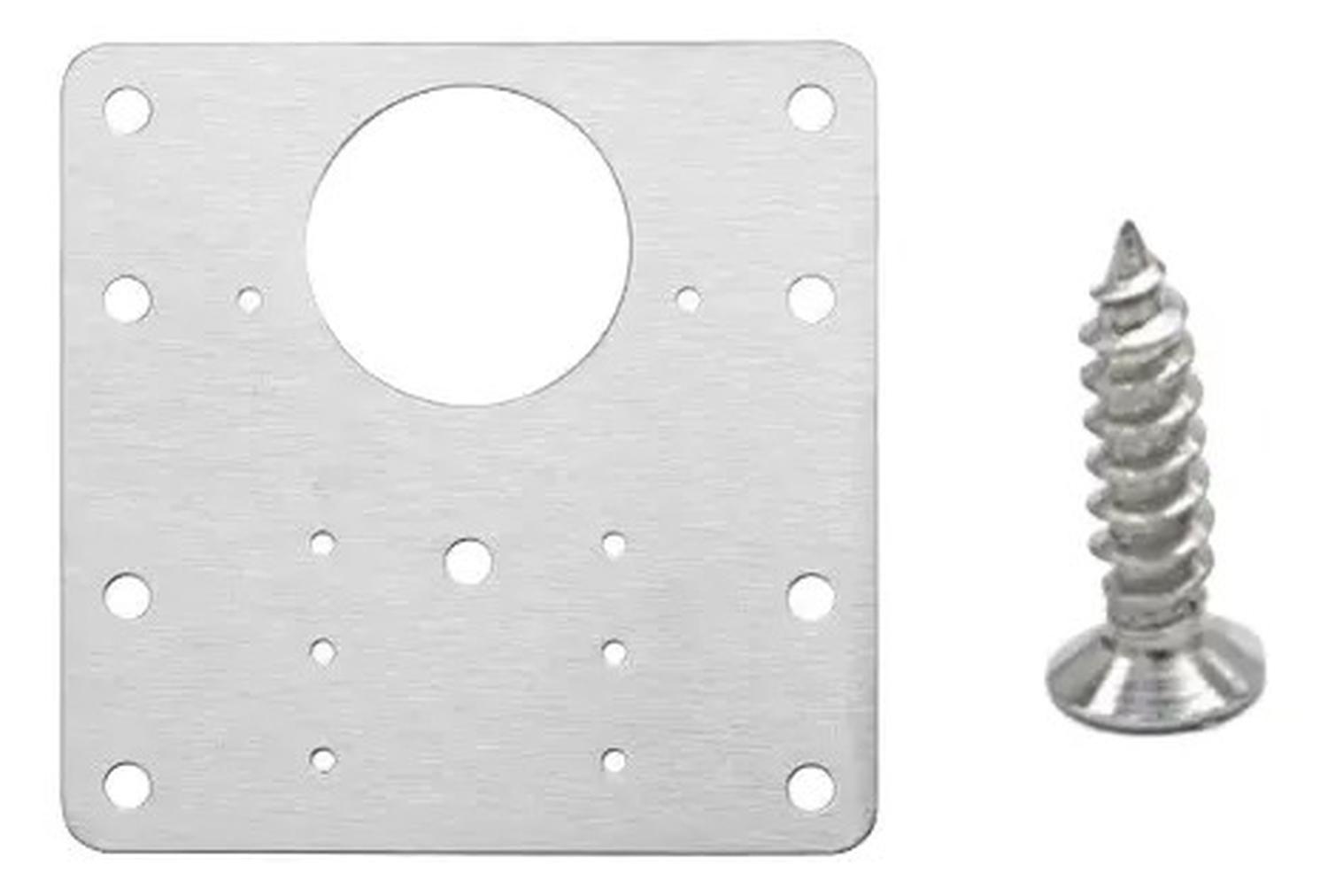 Pack 2 Placas Reparacion Bisagra Mueble Tornillo Puerta 90mm-0