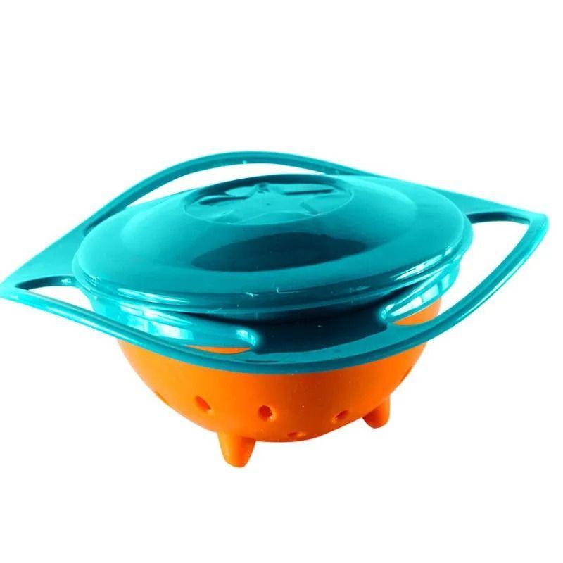 Plato Bowl Anti Vuelco Giratorio Gyro 360 Bebe Niños Comida-1