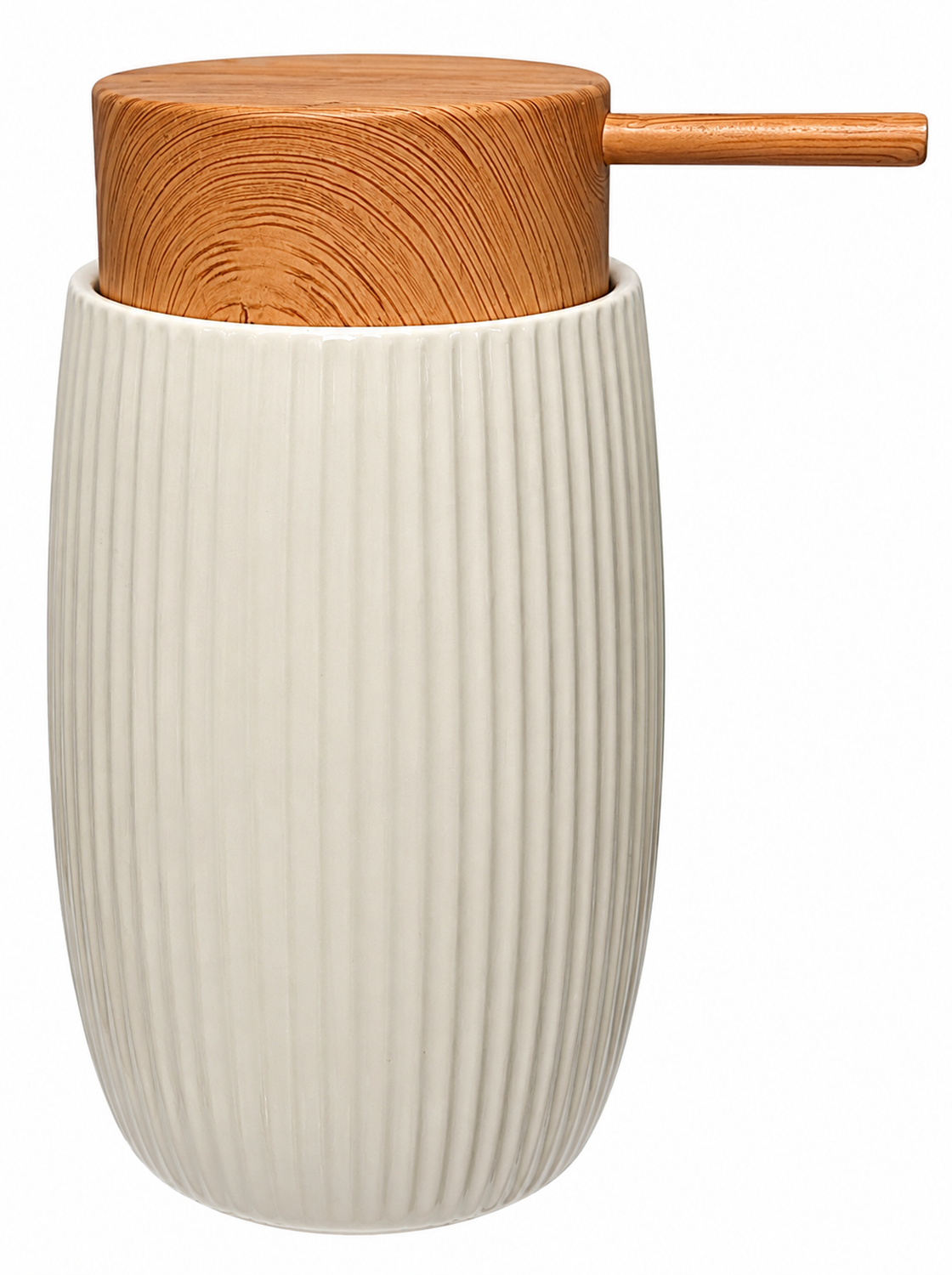 Dispensador Jabón Alcohol Gel 400ml Decorativo Ceramica Blanco-3