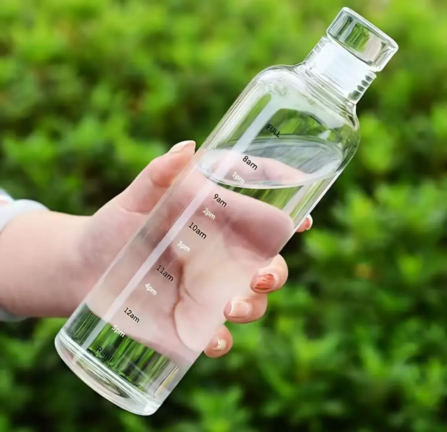 Termo Agua Botella Agua Vaso Vidrio 500ml Transparente-2