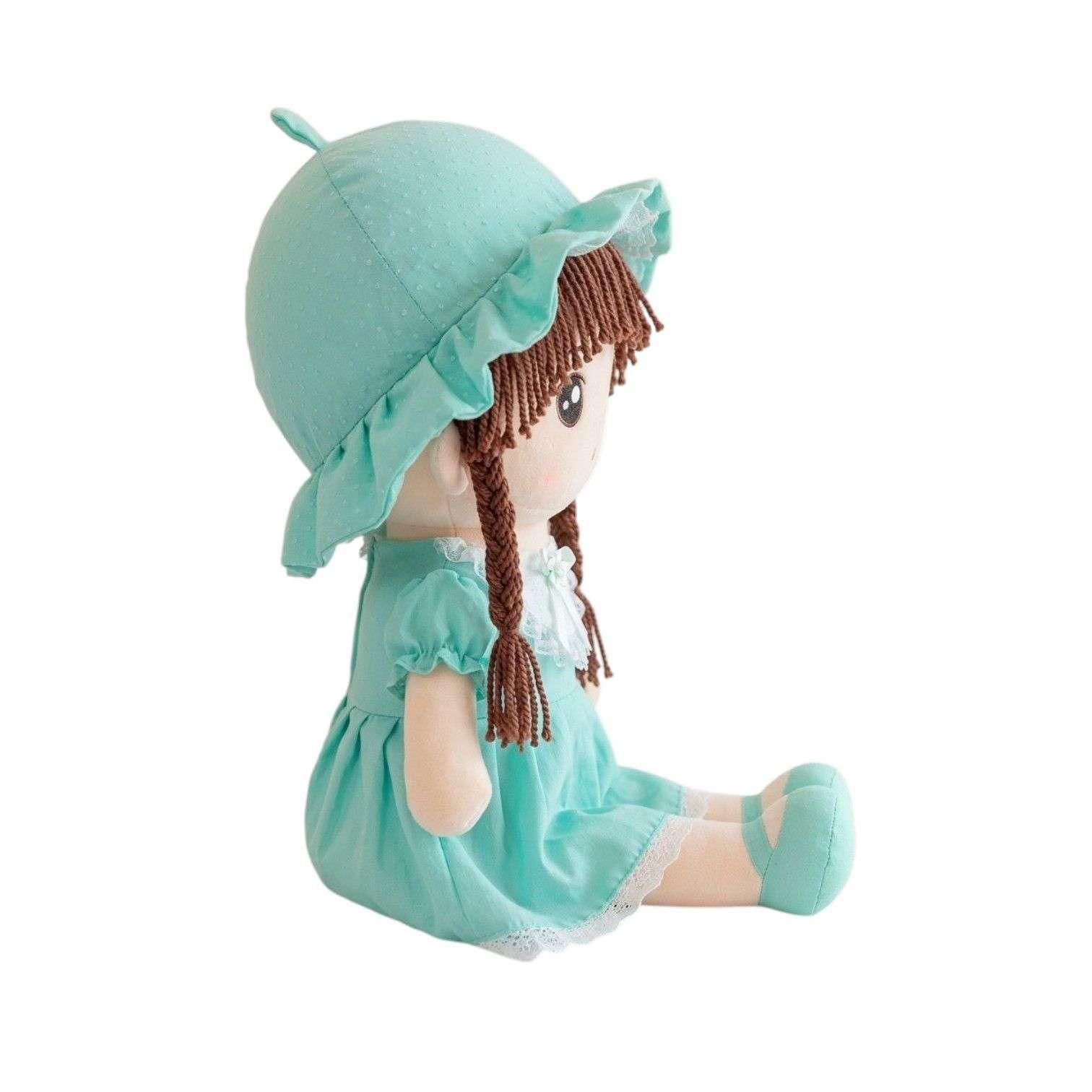 Muñeca De Trapo De Peluche Con Lazo Tierna Suave 45cm V-2