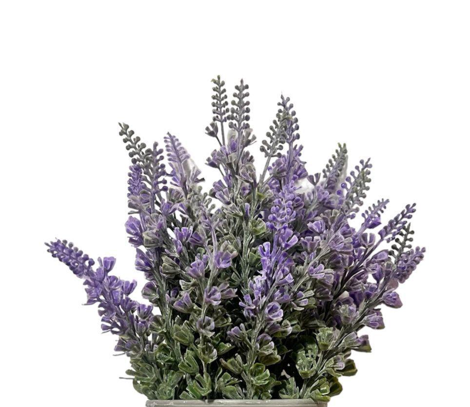 Macetero Planta Artificial Flores Maceta Decorativa 22x7cm Lila-2