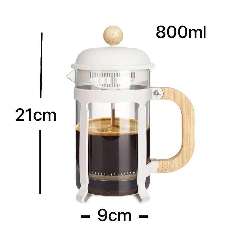 Cafetera Prensa Francesa Tazas Cafetera Portatil 800ml-1