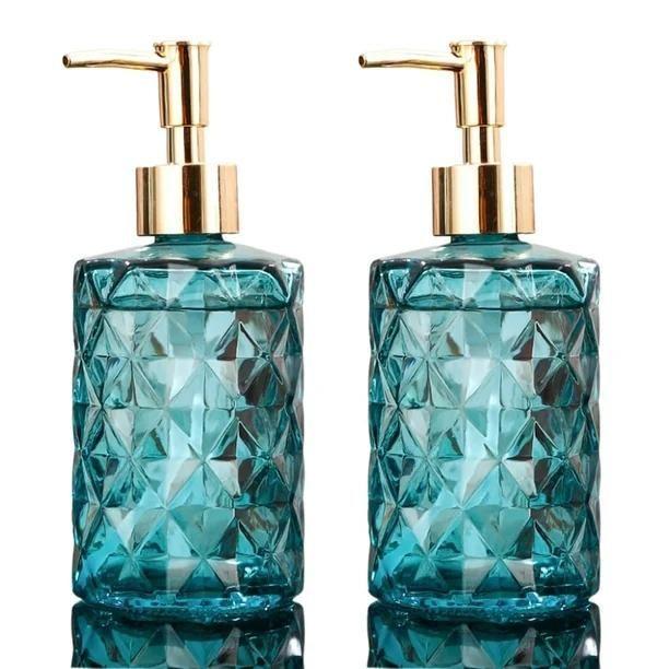 Dispensador Jabón Alcohol Gel 350ml Vidrio Elegante Diseño-2