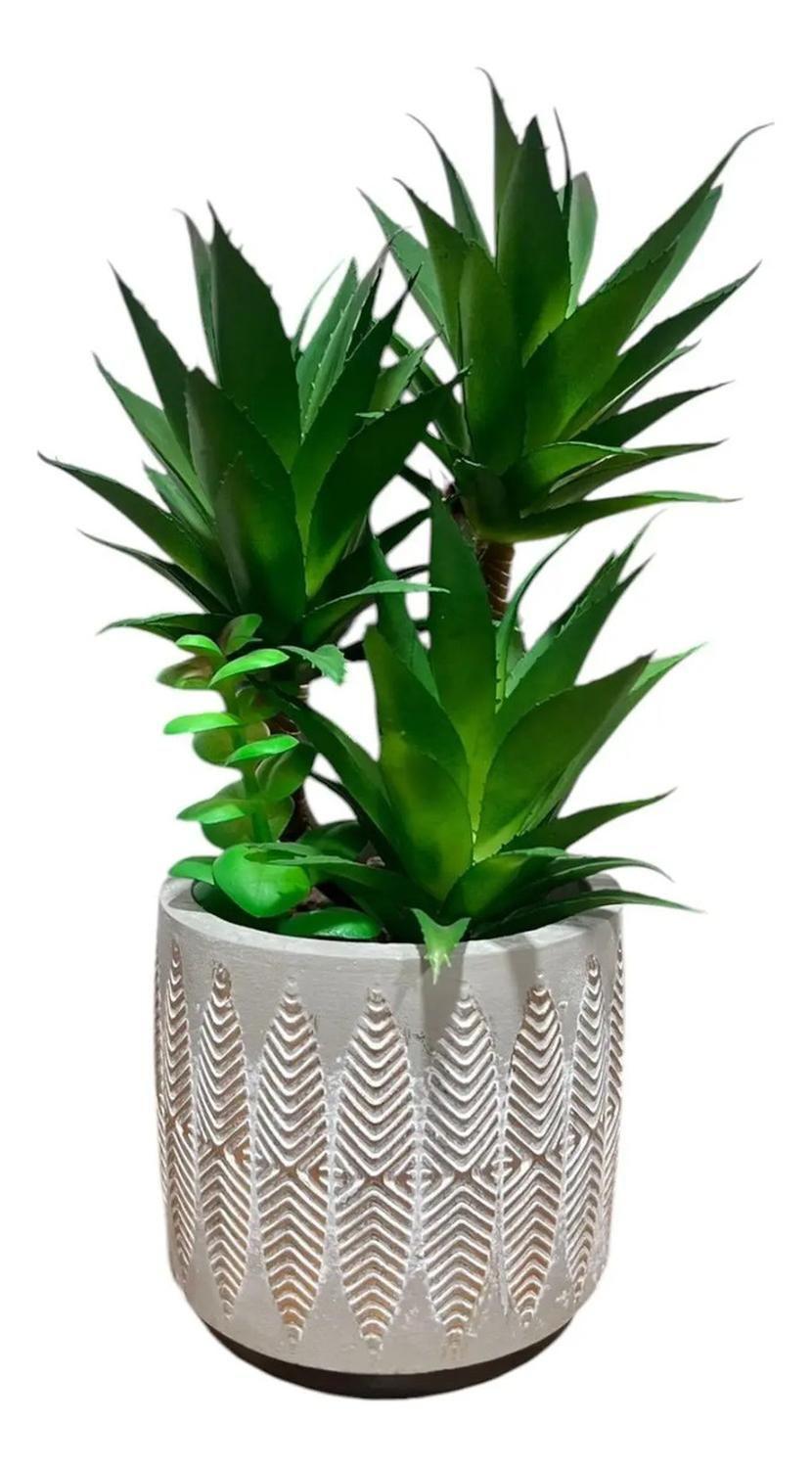 Planta Artificial Palma Macetero Maceta Decorativa Hogar Verde-0