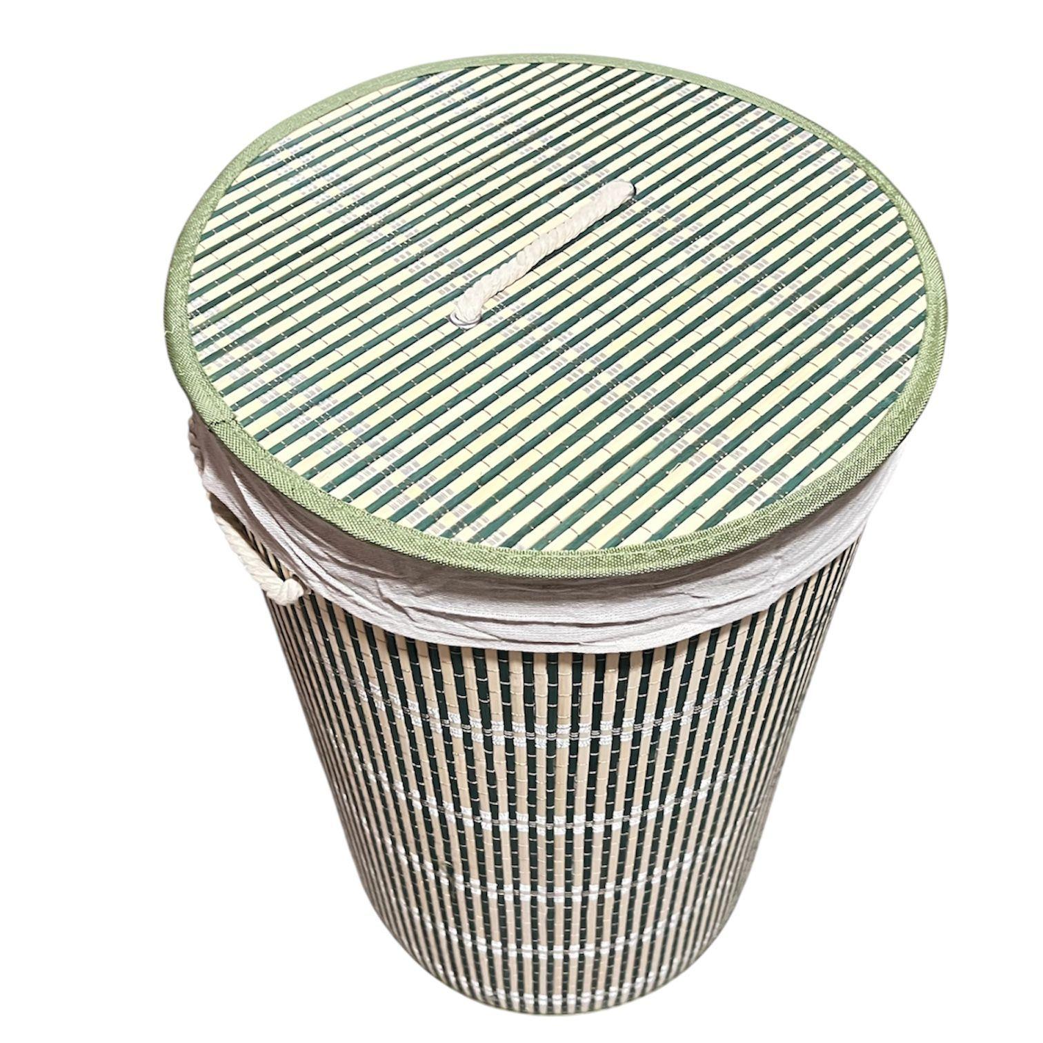 Cesto De Ropa Bambu Con Tapa Material Resistente-1