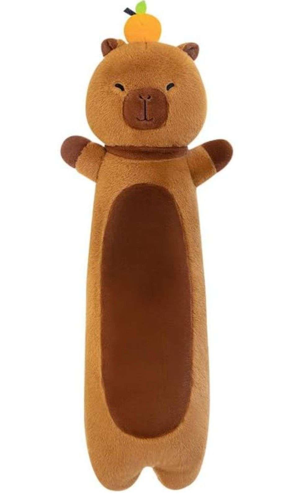 Peluche Almohada Alargado De Capibara Para Niños Y Adultos-0
