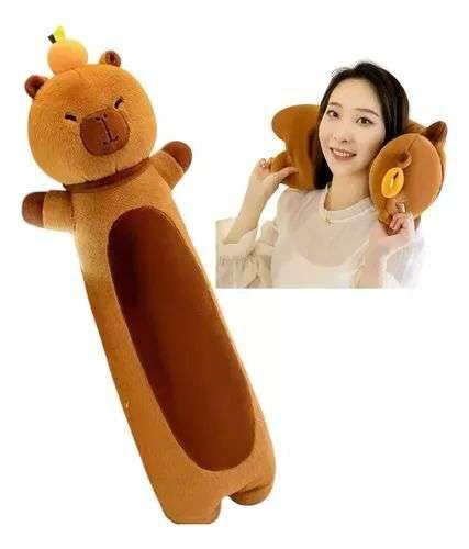 Peluche Almohada Alargado De Capibara Para Niños Y Adultos-1