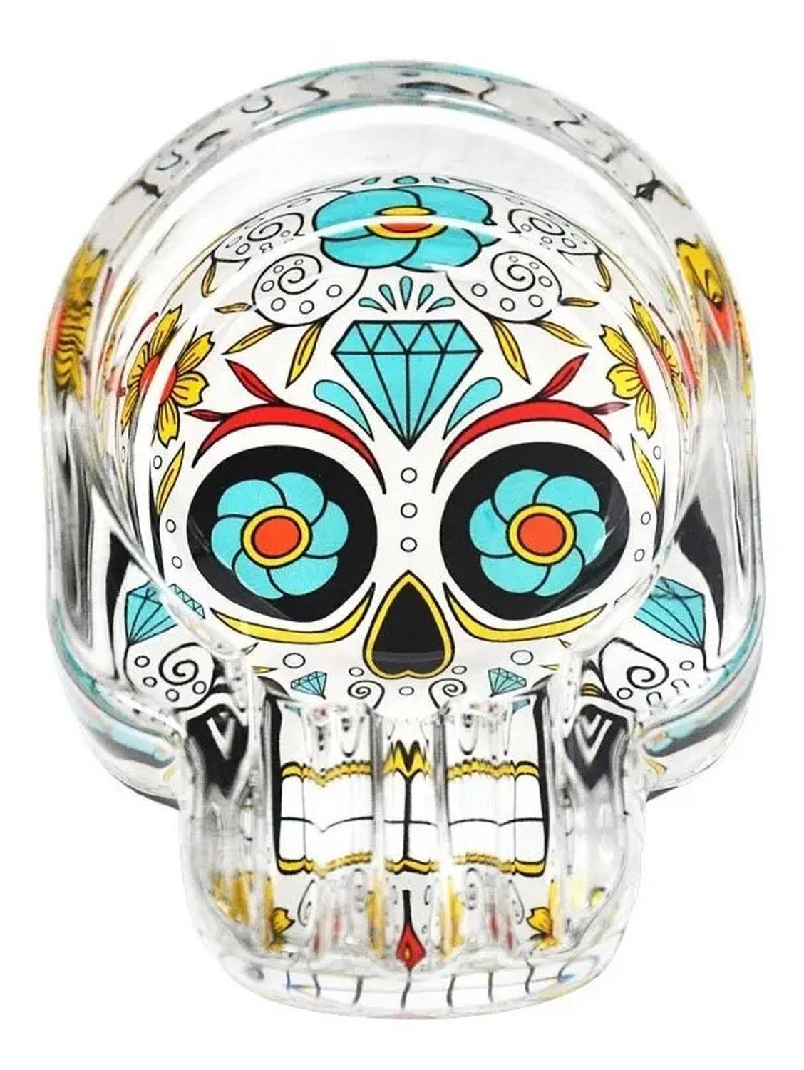 Cenicero De Calavera Catrina De Vidrio Modelo Surtido-0