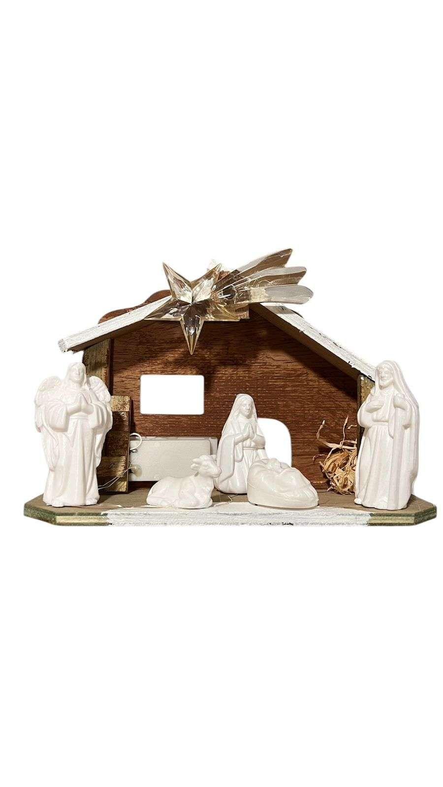 Pesebre Navideño Portal Nacimiento Navidad 23cm-0