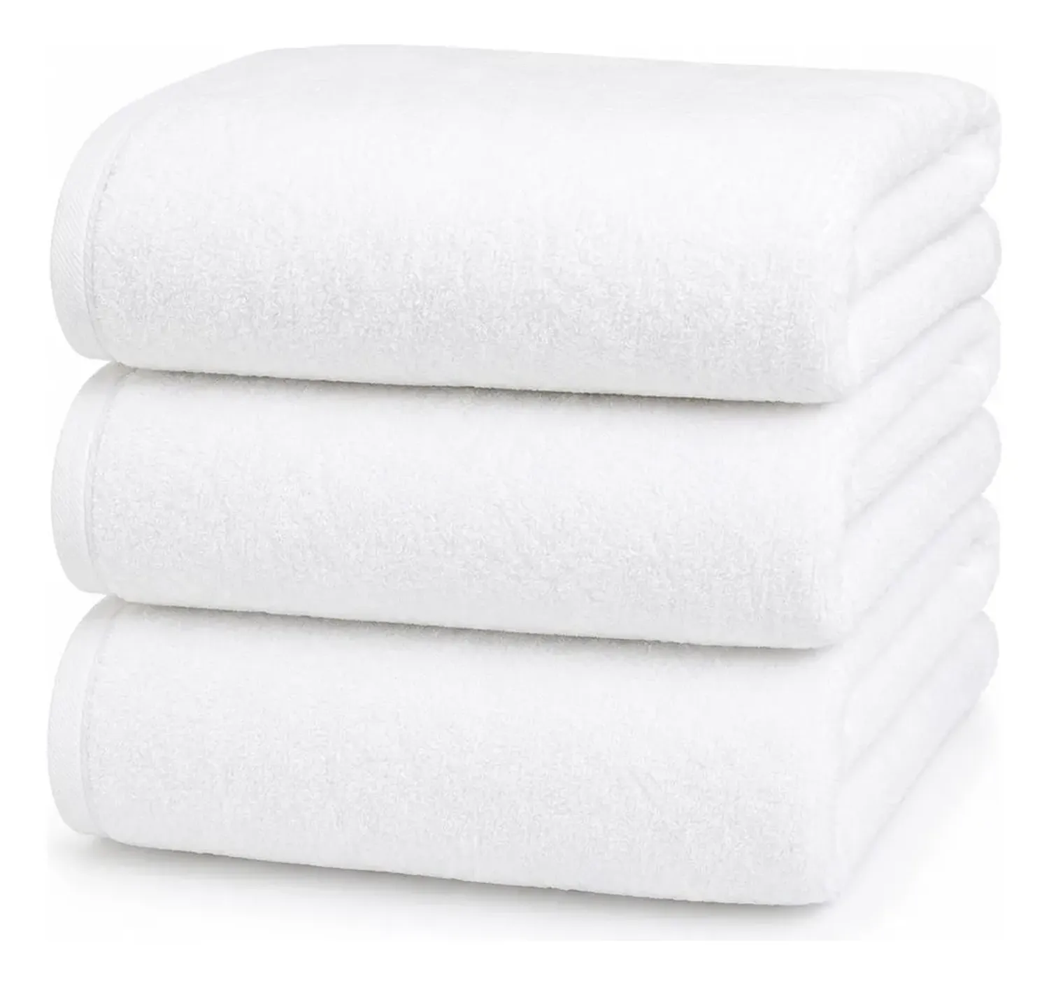 Set 3 Toallas Blancas Hoteleria Toalla 70x140cm Blanco-0