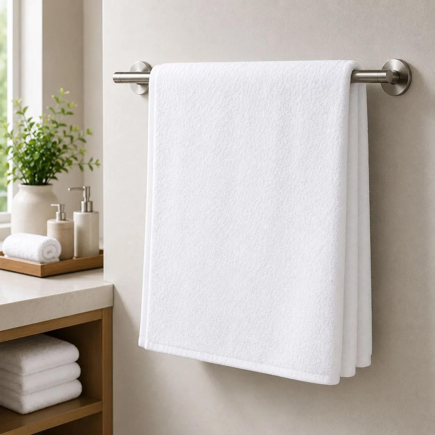 Set 3 Toallas Blancas Hoteleria Toalla 70x140cm Blanco-3
