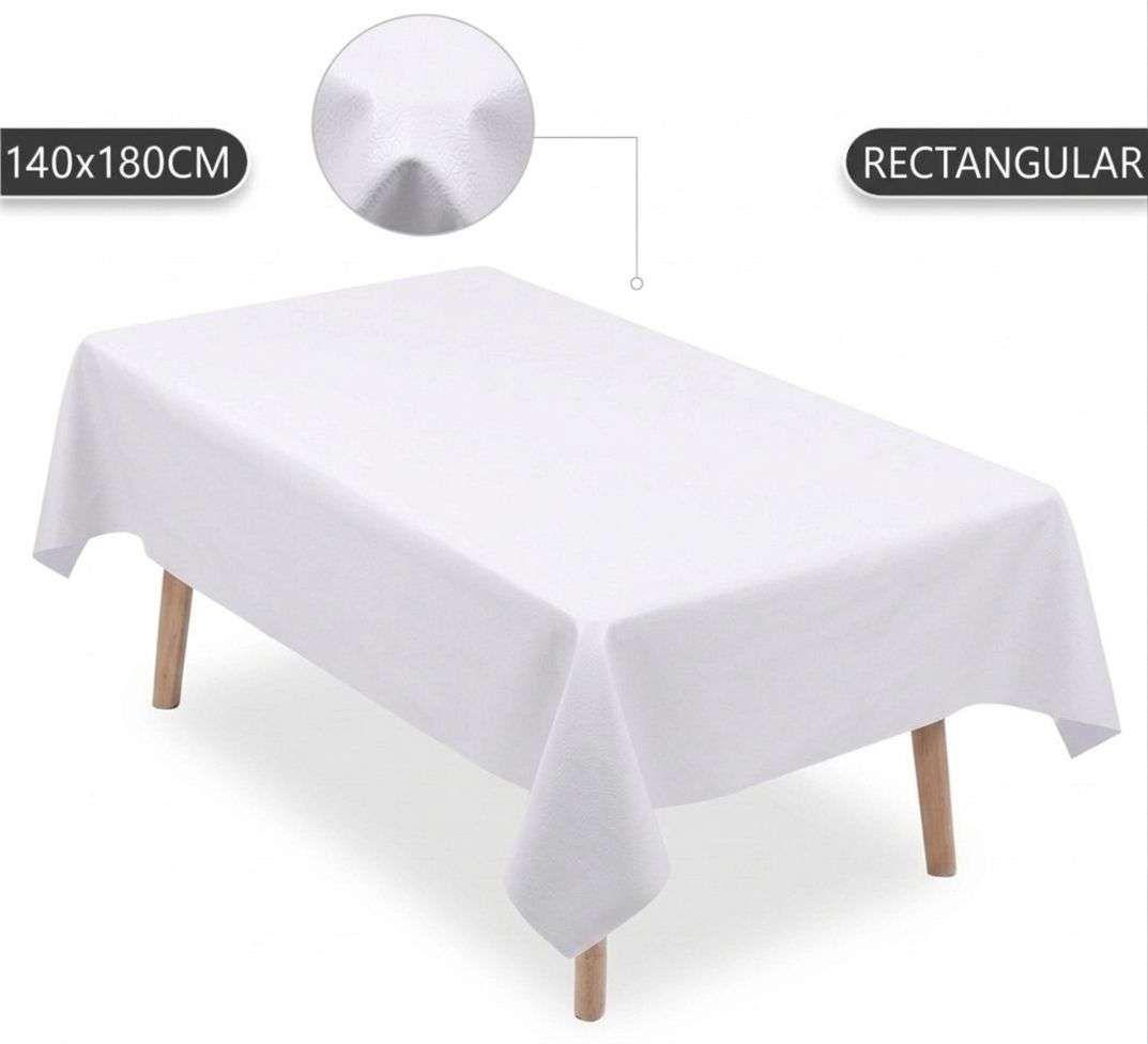Mantel De Hule Mesa Rectangular Diseño Liso 140x180cm N-2