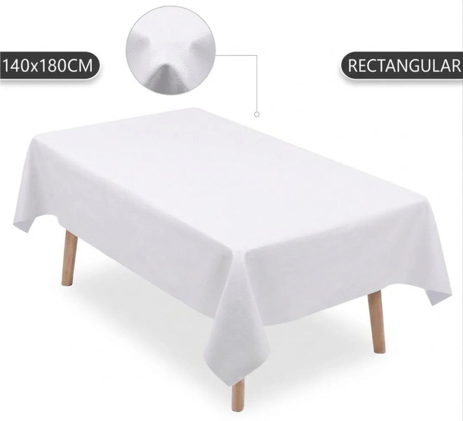 Mantel De Hule Mesa Rectangular Diseño Liso 140x180cm-2