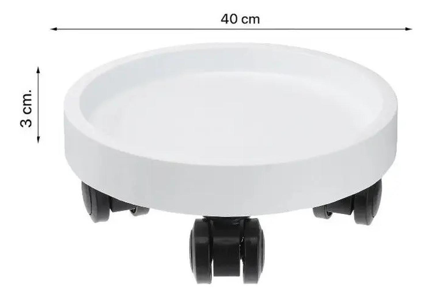Macetero Porta Maceta Bandeja Para Maceta Con Ruedas 40cm-4
