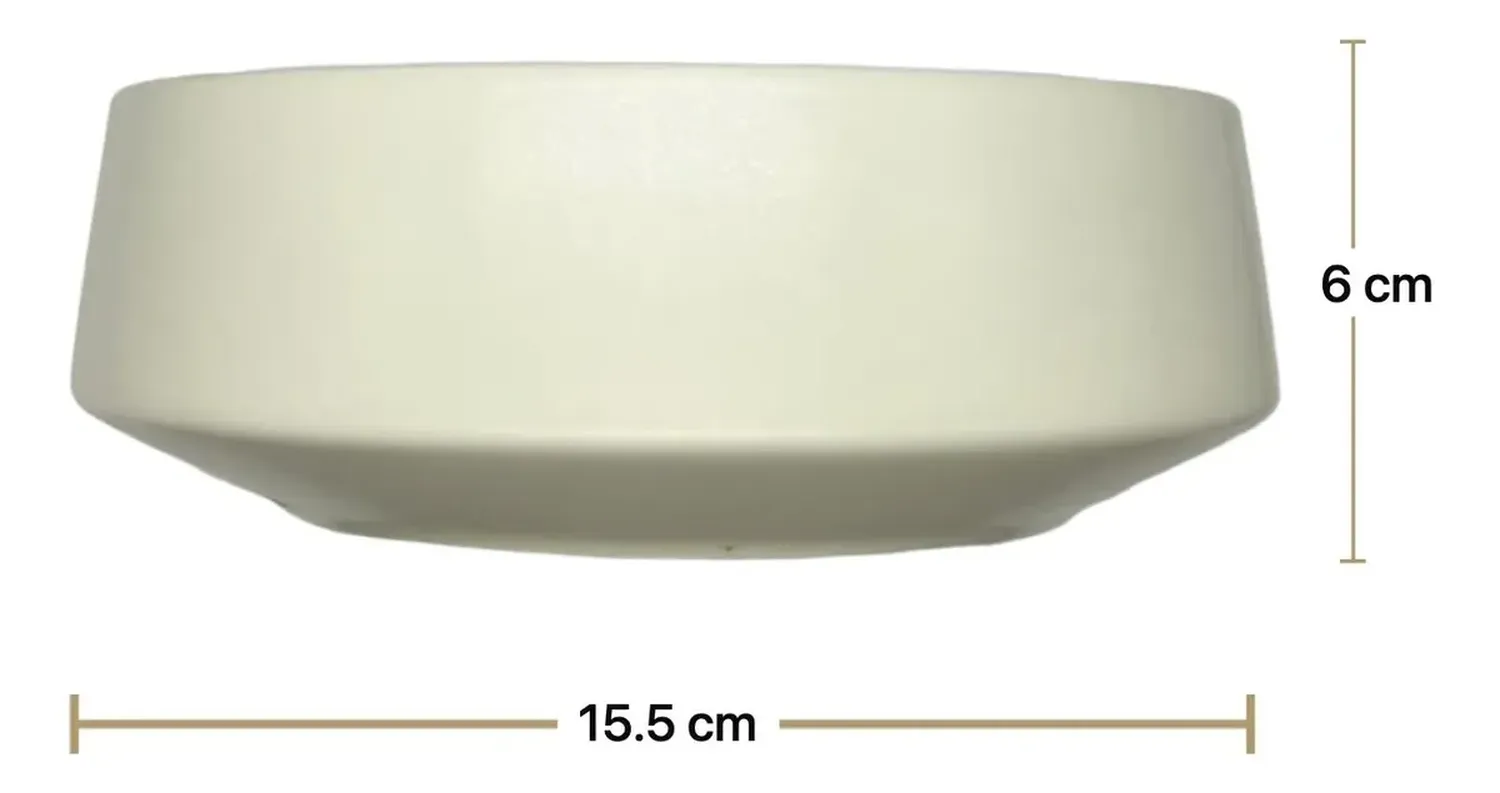 Pack 2 Plato Bowl Sopero Hogar Liso B 6x15cm Beige-2