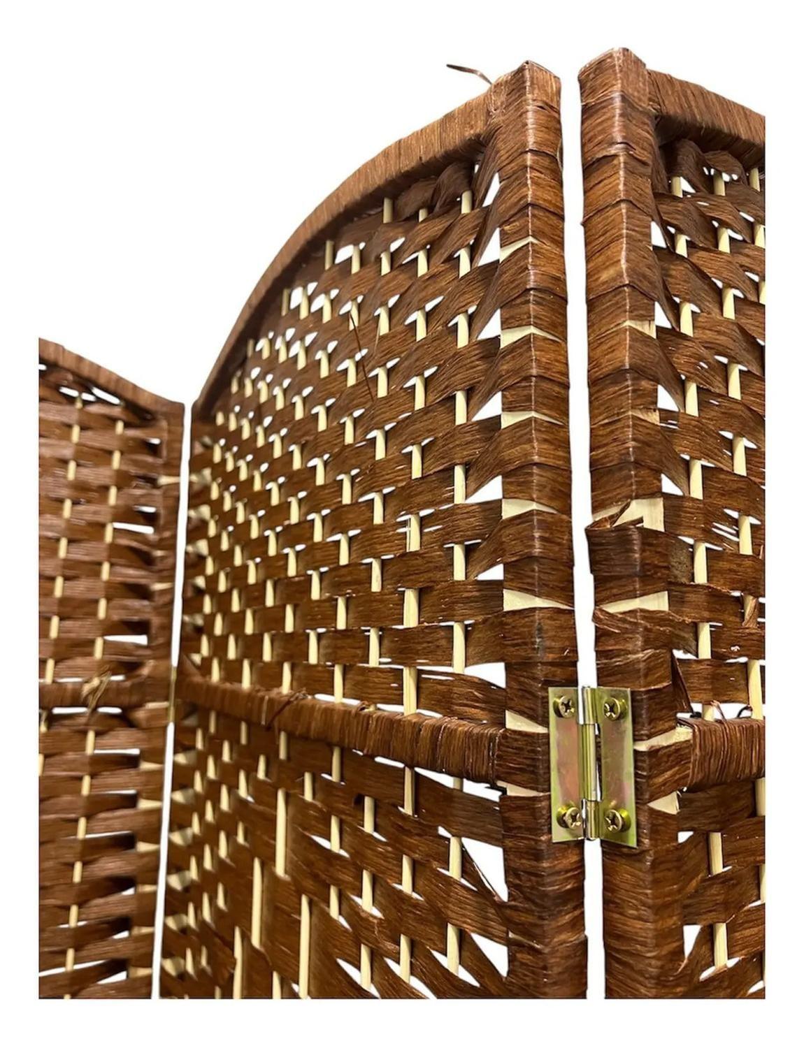 Biombo De Madera Resistente 4 Paneles Completo 200x180cm-1