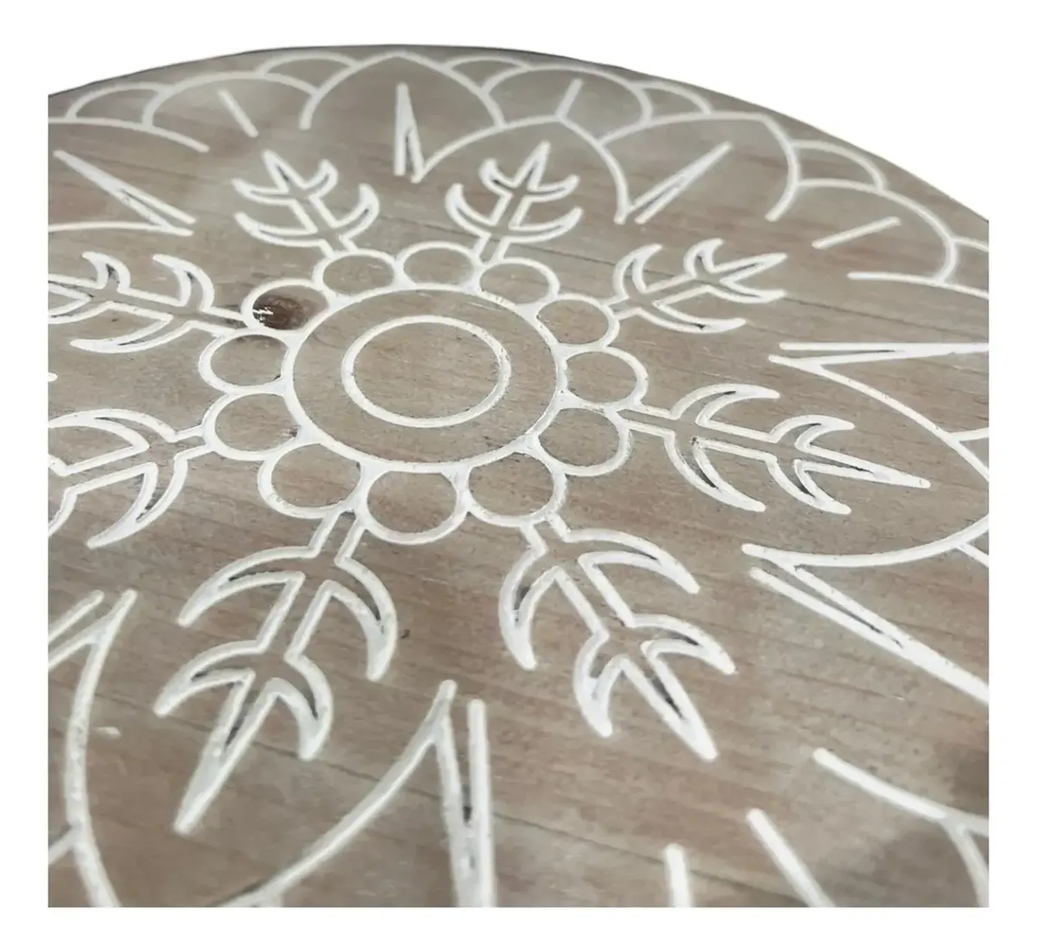 Bandeja Hogar Decoracion Bandeja Alta Mandala Pequeña Negro-2