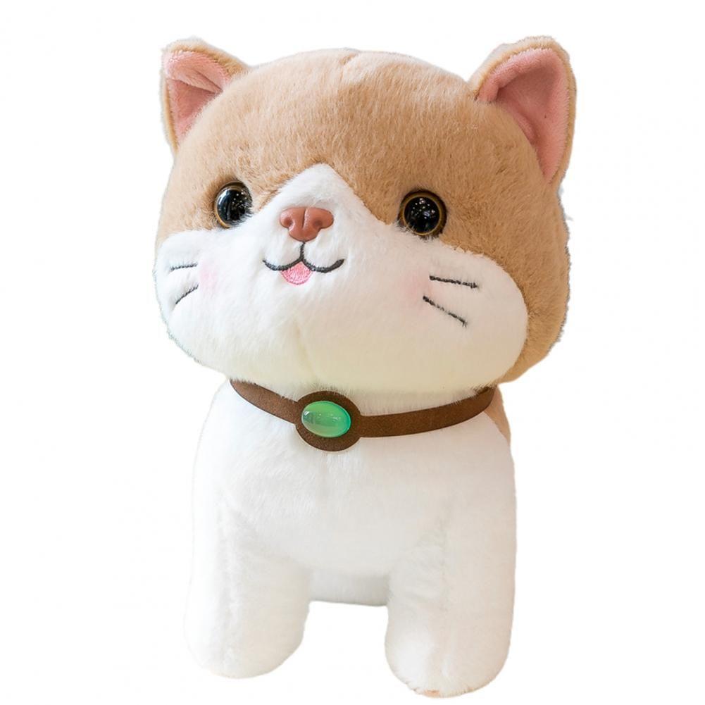 Peluche De Gato Peludo Tierno Kawaii Niños Bebes 20x11cm-0