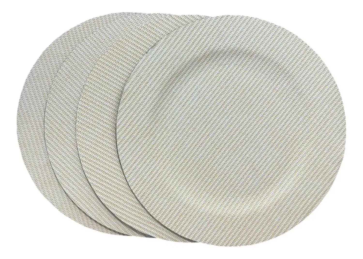 Pack 4 Plato Plano Decorativo Redondo Claro 32cm Beige-0