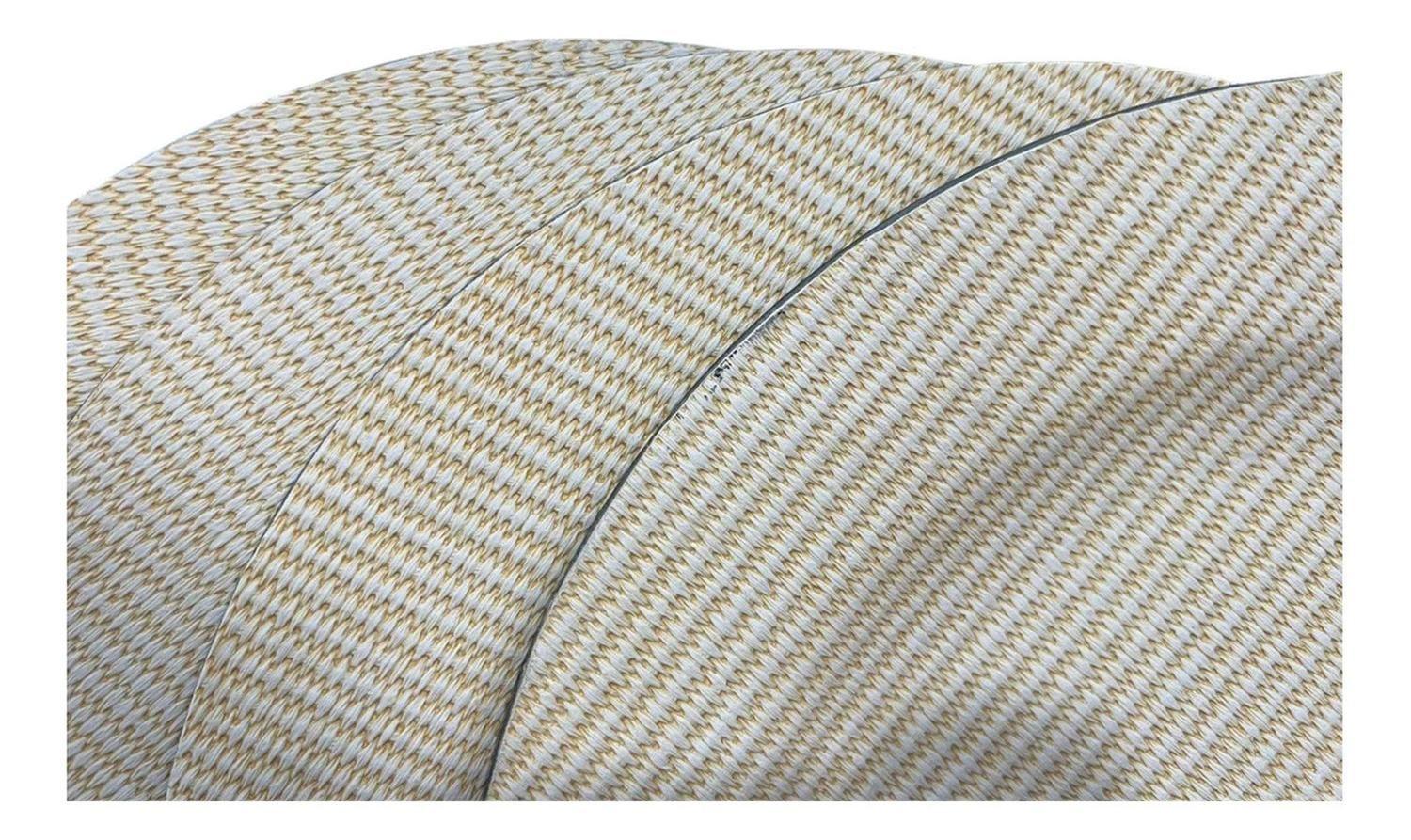 Pack 4 Plato Plano Decorativo Redondo Claro 32cm Beige-1
