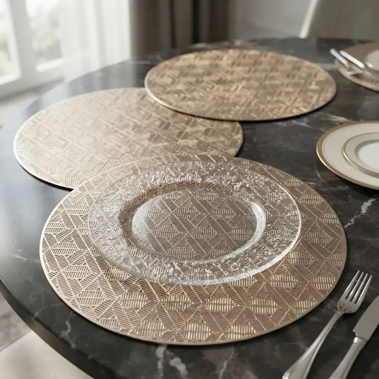 Set 4 Individuales De Mesa Pack 4 Individuales Metalico 38cm-1