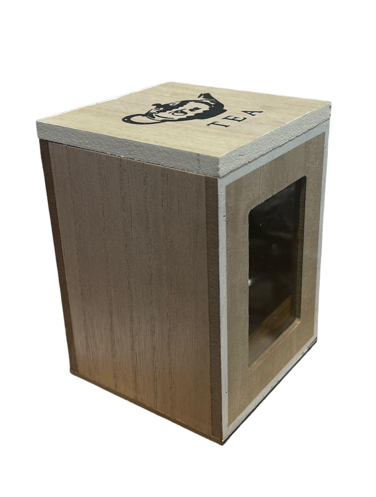 Caja De Té Mediana De Madera 1 Espacios-2