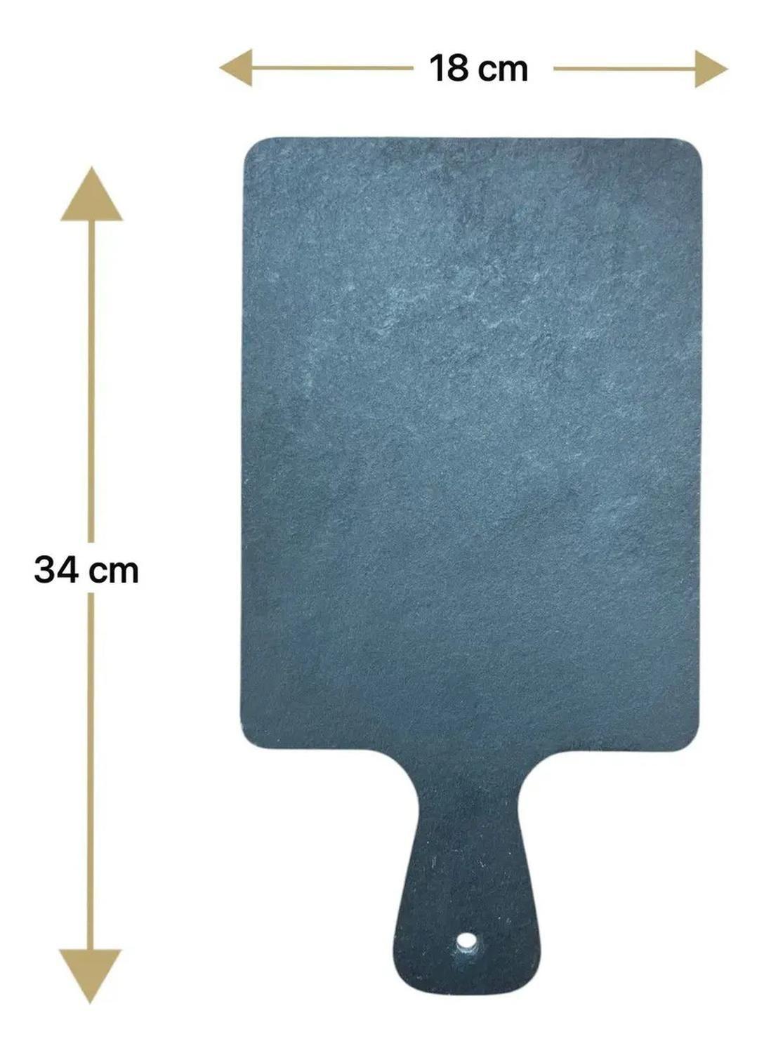 Tabla Cocktail Aperitivo Piedra Pizarra Mango Rectangular G Rectangular-3